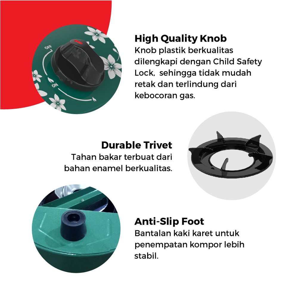 Maspion Kompor Gas 1 Tungku - MKG-101DGSF